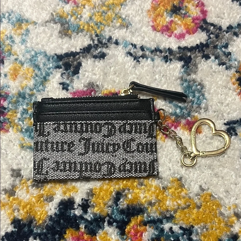 Juicy Couture Black and Gray Key Card Holder with Gothic Pattern - Picture 2 of 2